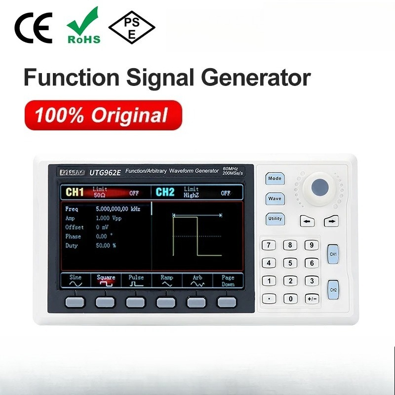 Dual Channel Arbitrary Waveform Function Generator 60Mhz - Gerador de Sinais de Função Portátil
