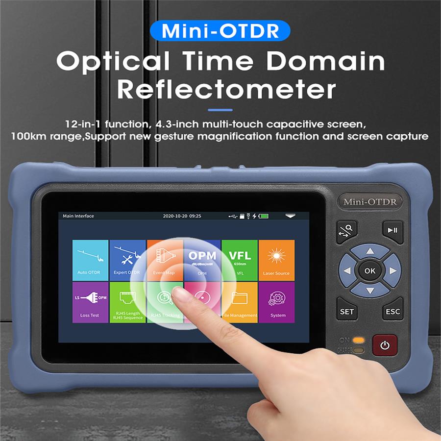 OTDR MINI com Tela Sensível ao - Optical Time Domain Reflectometer Otdr 1310 1550Nm avaliação e preço