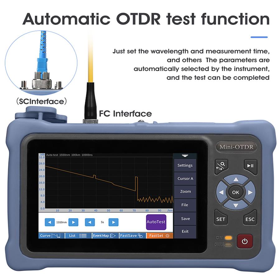 OTDR MINI com Tela Sensível ao - Optical Time Domain Reflectometer Otdr 1310 1550Nm avaliação e preço